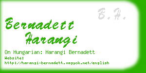 bernadett harangi business card